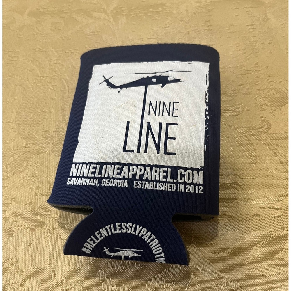 Nine Line Can Cooler Unisex OS Navy Blue Good Patriotic American Flag Koozie‎